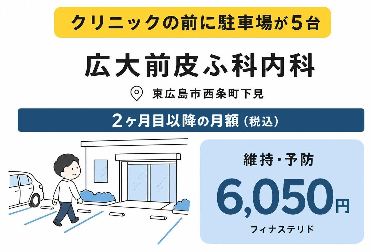 広大前皮ふ科内科の料金と特徴